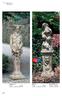 Campania. Statuary. Tall Satyr (AL) S lbs 15.00L x 14.50W x 59.00H. Pan Column (AL) PD lbs 15.50W x 32.00H