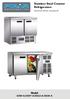 Stainless Steel Counter Refrigerators Instruction manual