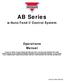 AB Series. w/auto-tend II Control System. Operations Manual