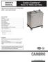 Cambro Camtherm. Owner s Manual. Heater for Pellets and Plates