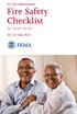 U.S. Fire Administration Fire Safety Checklist. for Older Adults. FA-221/July 2012