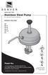 Stainless Steel Pump for use with food containers