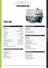 TD166 SPECIFICATIONS STANDARD EQUIPMENT  EXTRA EQUIPMENT - FACTORY MOUNTED HPC - HIGH PRESSURE CLEANING