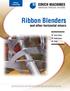 Ribbon Blenders and other horizontal mixers