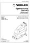 Speed Scrub 2001HD. Automatic Scrubber Fregadora Automática. Operator and Parts Manual Manual del Operador y Piezas