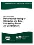 Performance Rating of Computer and Data Processing Room Air Conditioners