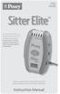 Sitter Elite. Instruction Manual 8345, 8345NC