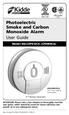 Photoelectric Smoke and Carbon Monoxide Alarm User Guide