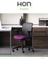 ADAPTABLE FORM. Quotient Brochure. Shown with Voi desks. Inspired by HON color palette BERRY.