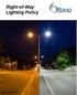Right-of-Way Lighting Policy