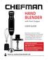 HAND BLENDER USER GUIDE. with Food Chopper READ ALL INSTRUCTIONS BEFORE USE AFTER SALES SUPPORT