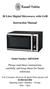 20 Litre Digital Microwave with Grill. Instruction Manual
