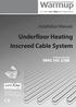 Underfloor Heating Inscreed Cable System