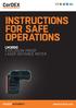 INSTRUCTIONS FOR SAFE OPERATIONS LM3000 EXPLOSION PROOF LASER DISTANCE METER