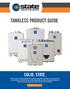 TANKLESS PRODUCT GUIDE