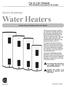 Water Heaters. Use & Care Manual. Electric Residential. With Installation Instructions for the Installer. Double Element Residential Electric Models