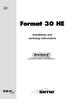 Format 30 HE. Installation and servicing instructions