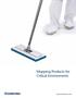 Mopping Products for Critical Environments.