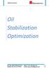 Oil Stabilization Optimization