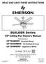 READ AND SAVE THESE INSTRUCTIONS. BUILDER Series. 52 Ceiling Fan Owner's Manual. Model Numbers