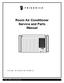 Room Air Conditioner Service and Parts Manual