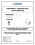 Installation, Operation and Service Manual
