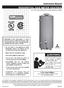 RESIDENTIAL GAS WATER HEATERS
