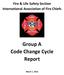 Fire & Life Safety Section International Association of Fire Chiefs. Group A Code Change Cycle Report