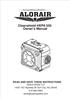 Cleanshield HEPA 550 Owner's Manual