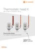 Thermostatic head K. with contact or immersion sensor. Thermostat-Köpfe For medium temperature control