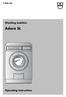 V-ZUG LTD. Washing machine. Adora SL. Operating instructions