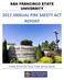 SAN FRANCISCO STATE UNIVERSITY 2017 ANNUAL FIRE SAFETY ACT REPORT