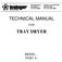 TECHNICAL MANUAL TRAY DRYER