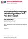 Workshop Proceedings: Technology Needs for Fire Prevention