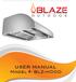 user manual Model #: BLZ-HOOD