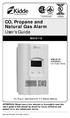 CO, Propane and Natural Gas Alarm User s Guide