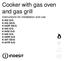 Cooker with gas oven and gas grill
