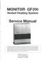 MONITOR GF200 Vented Heating System. Service Manual