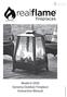 Lot: PO: Model # 2950 Sonoma Outdoor Fireplace Instruction Manual Sonoma-SD
