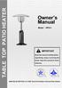 TABLE TOP PATIO HEATER Owner s Manual