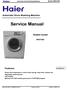 Automatic Drum Washing Machine. Service Manual