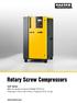 Rotary Screw Compressors. ASK Series With the world-renowned SIGMA PROFILE Flow rate 0.79 to 4.65 m³/min, Pressure 5.5 to 15 bar COMPRESSORS