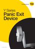 Y Series. Panic Exit Device. An ASSA ABLOY Group brand