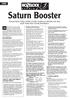 Saturn Booster PLEASE READ THESE INSTRUCTIONS CAREFULLY BEFORE USE AND KEEP THEM FOR FUTURE REFERENCE