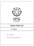 Spare Parts List IPC EAGLE. Ref: LPTB Model: CT40 B50+CB GR/VE USA