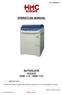 OPERATION MANUAL AUTOCLAVE HICLAVE HGD-113, HGD-133. Read this manual carefully and follow the instructions to use the equipment correctly.