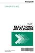 OWNER S GUIDE F52F ELECTRONIC AIR CLEANER. Copyright 1998 Honeywell Inc. All Rights Reserved