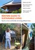 RENTERS GUIDE TO SUSTAINABLE LIVING