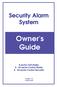 Security Alarm System Owner's Guide 8 sector CDS Dialler 8-24 sector Control Dialler 8-24 sector Control Securitel Version 1.0 lcopm.