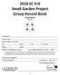 2018 SC 4-H Small Garden Project Group Record Book Cloverbuds Ages 5-8